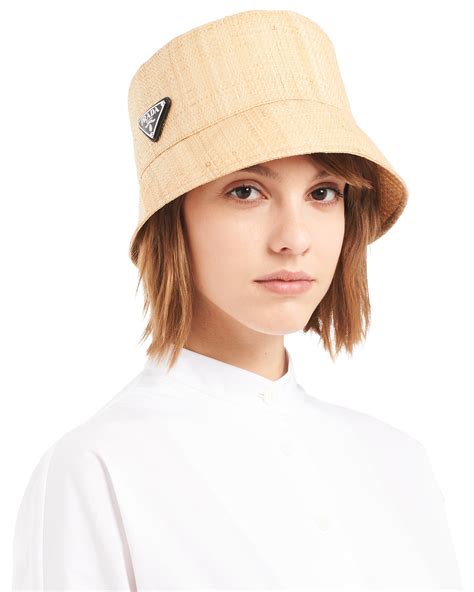 straw hat prada|Prada bucket hat on sale.